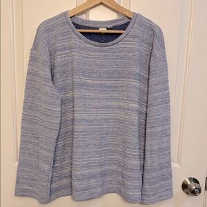 GAP Heather Blue Long Sleeve Shirt Size: L
